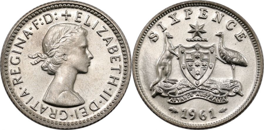 1961 Proof Sixpence