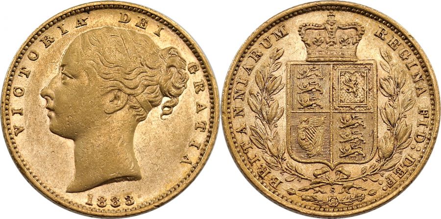 1883S Shield Sovereign