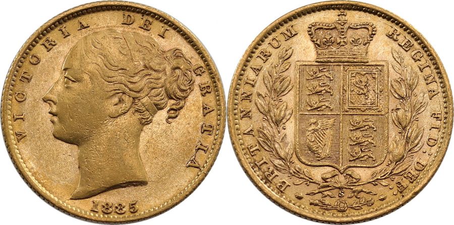 1885S Shield Sovereign