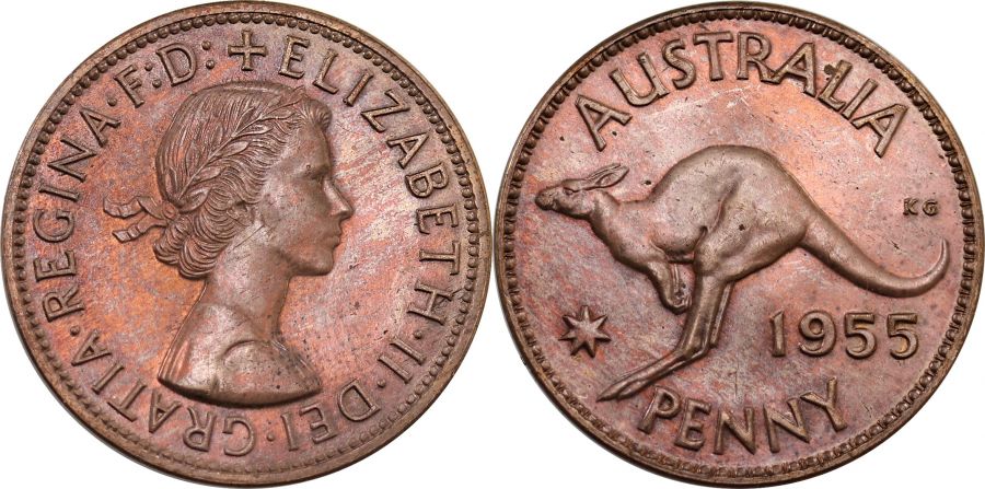 1955M Proof Penny