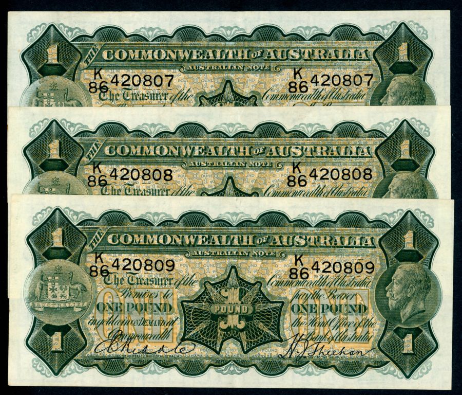 1 Pound 1932 (R 27b) Trio